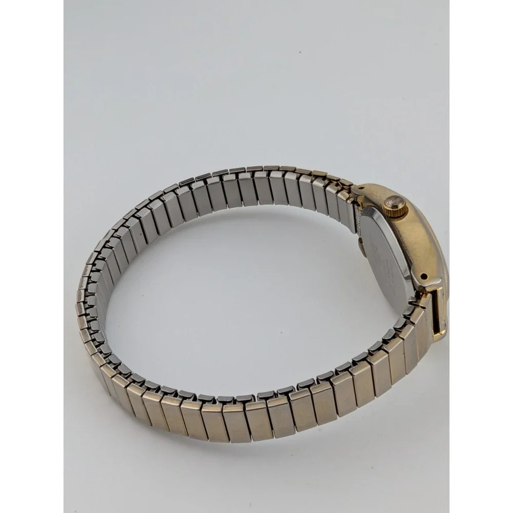 Vintage Watch-It Watch Women 18mm Case Gold‎ Stretch Band- New Battery